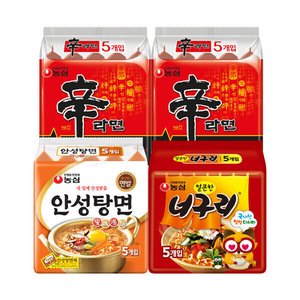 신라면10입 +안성탕면5입 +너구리5입 (14,740원/무료)