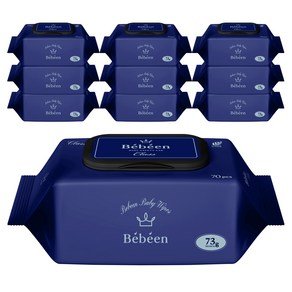 Bebeen 클래스 유아물티슈 캡형, 73g, 70매, 10개 (13,900원)