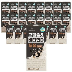 고칼슘&비타민D 두유 검은콩 190ml 24팩 (8,600원/무료)