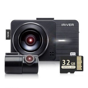 아이리버 2채널 FHD+FHD 고화질 차량용 2채널 블랙박스 FF2 WiFi 스마트폰 연동지원, 32GB, WiFi 동글이 + GPS 안테나 (102,600원)