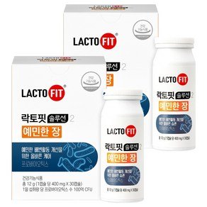 락토핏 솔루션2 예민한 장 유산균, 30정, 2개 (28,660원)