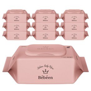 Bebeen 시그니처 유아물티슈 캡형, 50g, 100매, 10개 (9,800원)