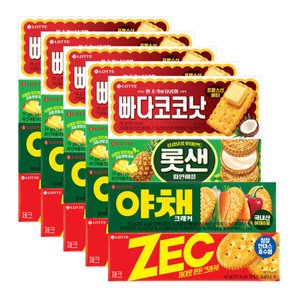 롯데제과 롯데 비스킷 4종 총 5세트 (14,210원/무료)