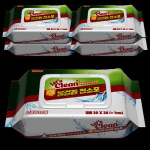 물걸레청소포 대형5팩 150장 (6,900원) (무료)