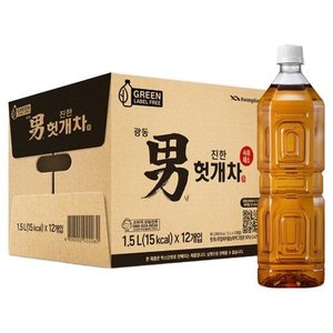 광동진한헛개차 무라벨 그린, 1.5L, 12개 (12,900원) (무료)