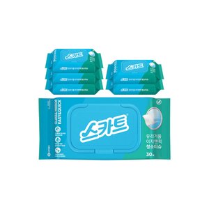 스카트 유리거울 이지앤퀵 청소티슈 30매 6팩(11,520원/무배)