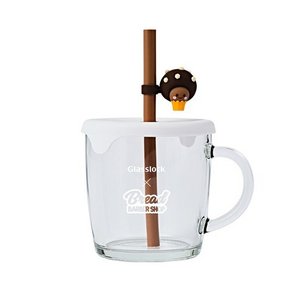 글라스락 브레드이발소 스트로우캡 머그 360ml, 초코, 1개 (4,760원)