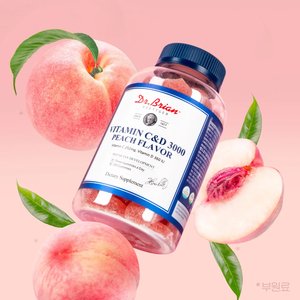 닥터브라이언 복숭아맛 비타민C&D 100구미 2통 (23,800원) (무료)