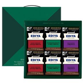 이디야 아메리카노 6호 선물세트, 1세트, 오리지널 아메리카노 20p + 디카페인 아메리카노 20p + 스페셜 에디션 20p (12,480원)
