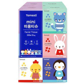 탐사 미니 미용티슈 250매, 250매입, 12개 (10,990원)