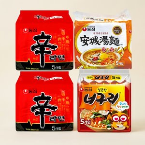 신라면 10봉 + 안성탕면 5봉 + 너구리 5봉, 20봉 (14,058원/무료배송)