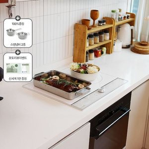 3구 올파워 화이트 인덕션 전기레인지 3400W CIR-EW33KD2B1 (315,460원) (무료)
