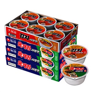 육개장사발면18개 + 김치사발면6개(16,280원/무료)