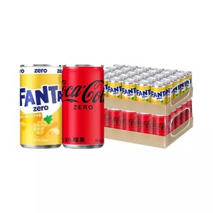 코카콜라제로 190ml 30캔 + 환타 제로 파인 190ml 30캔 (티멤21,070원/무료)