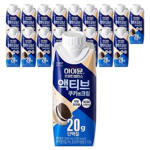 하이뮨 프로틴 밸런스 액티브 쿠키앤크림, 250ml, 18개 (19,220원) (무료)