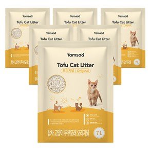 탐사 고양이 두부모래 7L (약 2.8 kg), 6개, 오리지널 (25,990원)