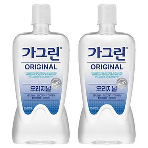 가그린 오리지널 구강청결제 1.2L 2개 (9,590원/무료)