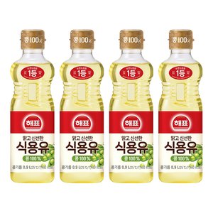 해표 콩기름 식용유, 900ml, 4개 (11,500원)