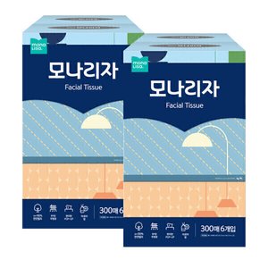 모나리자 미용티슈 300매 6입 2개 (총12개) (유클 17,190원/무료)