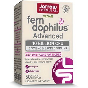재로우 Jarrow Formulas 자로우 펨 도피러스 어드밴스드 유산균 100억 CFU 30캡슐 (상온보관용), 1개, 30정 (23,440원)