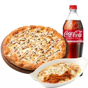 피자헛 화이트 트러플 머쉬룸 오리지널 L+리치치즈파스타+콜라 1.25L (19,200원/무료)
