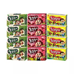오리온 초코송이 3남매 각 4개 (말차+딸기+초코) (티멤9,230원) (무료)