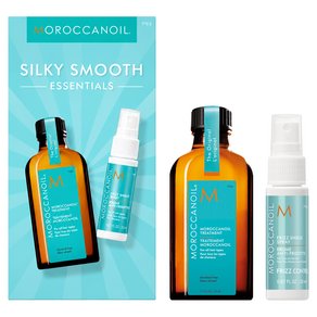 MOROCCANOIL 실키 스무드 에센셜 모로칸오일 트리트먼트 50ml + 프리즈 실드 스프레이 20ml 세트, 1세트 (35,100원)