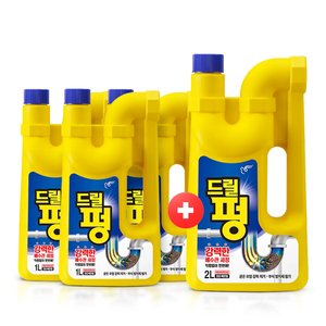 드릴펑 배수구 세척제 1L 3개 + 2L 1개 (9,900원) (무료)