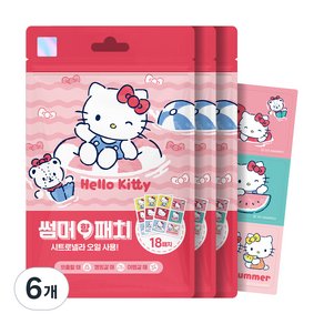 아텍스 아동용 헬로키티 썸머향 패치 18p, 혼합색상, 6개 (10,660원)