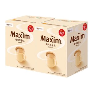 맥심 화이트골드 커피믹스 190T 2박스 (50,080원/무료배송)