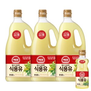 사조해표 식용유 1.8L x 3병 + 콩기름 250ML (14,950원/무료)