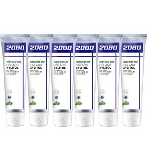 2080 애플민트향 자일리톨 치약, 120g, 6개 (7,150원)