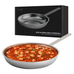 퍼기 인덕션 무연마제 통 5중 스텐 316 후라이팬, 28cm, 1개 (44,150원)
