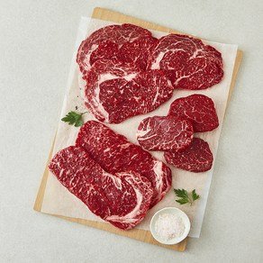 농협안심한우 1등급 채반세트 1호 1kg (등심500g + 채끝300g + 안심 200g) (냉장), 1세트, 500g + 채끝 300g + 안심 200g (109,000원)