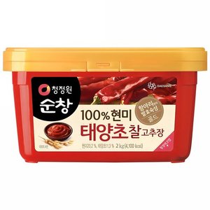 청정원순창 100% 현미 태양초 찰고추장, 2kg, 1개 (7,600원)
