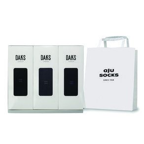 닥스 남성용 신사 무지 장목 3족 양말 선물세트 + 쇼핑백 (12,900원)