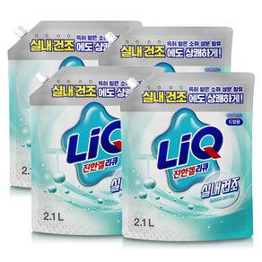 리큐 진한겔 하이브리드 실내건조 드럼용 액상세제 리필, 2.1L, 4개 (14,210원)