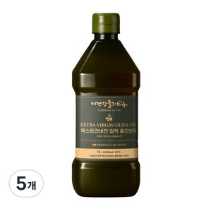 더건강플러스 스페인산 엑스트라버진 올리브오일 산도0.2 저온압착, 5개, 1L (65,170원)
