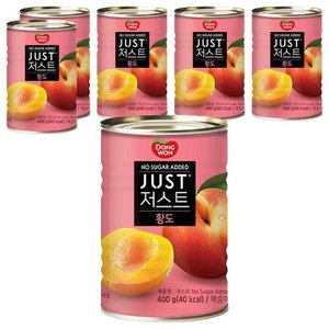 동원 JUST 노슈가 황도 2절 통조림, 400g, 6개 (7,040원)