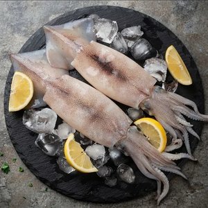 진공포장 급냉 자연산 손질 통 오징어 220g*4팩(880g) (카드14,880) (무배)