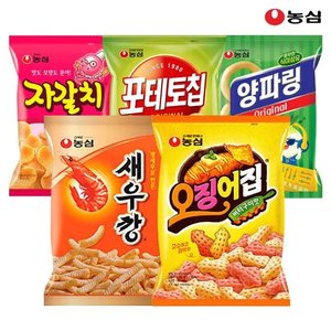 농심 새우깡4봉+자갈치4봉+양파링4봉+포테토칩4봉 (15,890원/무료)