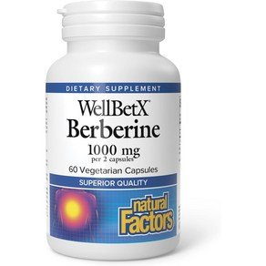 네추럴팩터스 베르베린 1000mg 베지테리안 캡슐, 4개, 60정 (66,500원)
