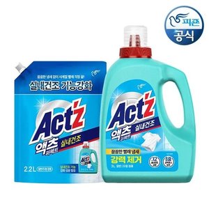 액츠 세탁세제 퍼펙트 실내건조3L 용기 1개+2.2L 리필1개 (14,900원) (무료)