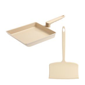 트루쿡 IH 세라믹 대형 계란말이팬 실리콘 자이언트 뒤집개 세트 베이지, 1개, 23cm (38,500원)