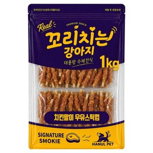 강아지용 치킨말이 우유스틱껌, 1kg, 1개 (11,750원/무료)