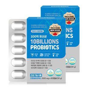 자연의품격 GNM 100억 유산균 프로바이오틱스, 60정, 2박스 (34,200원)
