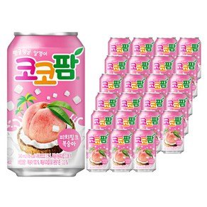 해태에이치티비 코코팜 피치핑크 복숭아, 340ml, 24개 (12,400원)