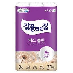 잘풀리는집 맥스 클린 화장지, 30m, 30롤, 1개 (12,880원)