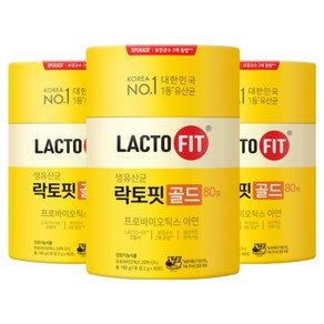 종근당건강 락토핏 정품 골드 80포, 160g, 3개 (42,160원)