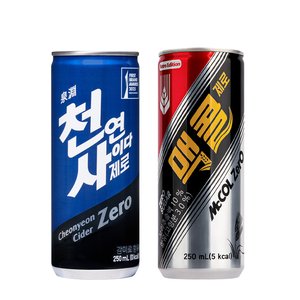 맥콜 제로 + 천연사이다 제로 250ml X 각30캔 (21,880원 / 무료)